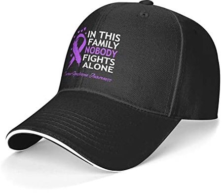 i denna familj Nobody Fights Alone Turner-syndrom medvetenhet svart unisex snapback-keps vardaglig basebollkeps klassisk solskärm hattar för alla årstider vandring sommar