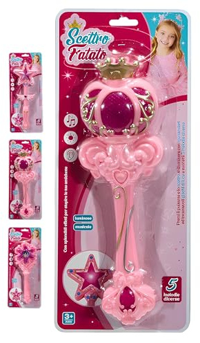 Generico Bacchetta Magica Luci e Suoni Bacchetta Fata Luminosa con Musica Magica Fatina Principessa Bacchette Magiche Scettro Magico con Luci Magic Wand Cosplay,Soggetti Assortiti Soggetto Casuale