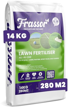 Concime per Prato 14 KG All-in-One NPK 9-3-6 + 4MgO Granulare – Crescita Rapida, Radici Forti, Erba Sana – Frassor