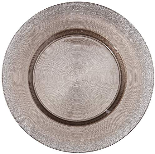 Elegance 31181 Charger Plate, Turkish Glass, Gray