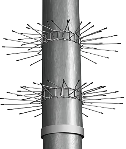 CARD Gardigo Marderabwehrgürtel 2er Set für Fallrohre Ø 100mm bis Ø 120mm I Marderabwehr aus galvanisiertem Stahl für Haus Dachrinne und Baum, 62364