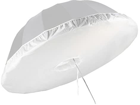 HengMing 105CM Difusor de Paraguas de Estudio de Fotografía Profesional Paño de Luz Suave Umbrella Diffuser Soft Light Cloth para 16 Varillas Negro/Plata Paraguas de Iluminación Reflectante Parabólico