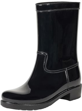 The Drop Women's Stivali da Pioggia con Gambale Medio Stella, Nero, 41