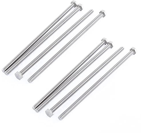 grounds M6 x 150mm Edelstahl Vollgewinde Sechskantschraube Bolzen 8 Stueck