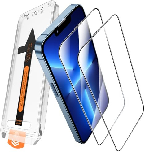 JEHOO 2 Stück für iPhone 13 Pro Max/iPhone 14 Plus Panzerglas Schutzfolie, Automatische Staubentfernung, Full Schutz, Kein Staub Keine Blasen Hartglas Displayschutzfolie, 6,7 Zoll