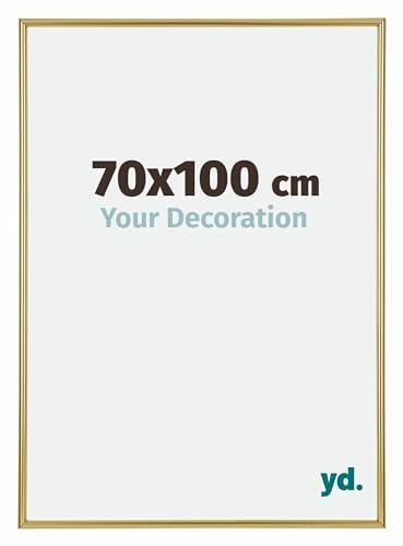 yd. Your Decoration - Puzzlerahmen 70x100 cm - Gold - Puzzlerahmen 1500-2000 Teile - Kunststoff Bilderrahmen - Annecy