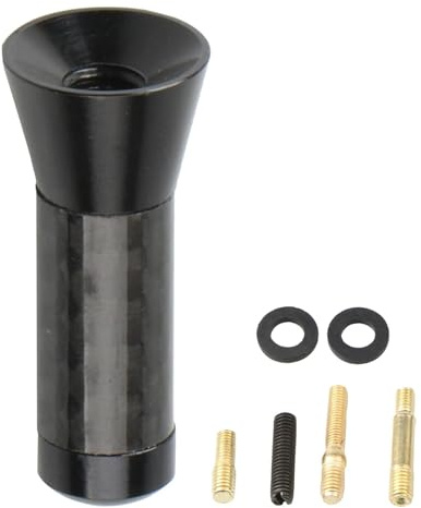 Antena Corta para Coche,Antena de Radio para Coche | Antena para Parabrisas de Coche de 3,5 cm,Antena de Metal para diseño de automóvil, Antena receptora estéreo de Fibra de Carbono para automóviles,