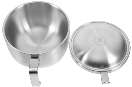 MAGICLULU ciotola di spaghetti istantanei ramen Noodles Riso zuppa contenitori per alimenti contenitore per alimenti ciotola per alimenti con coperchio zuppiera Acciaio inossidabile Silver