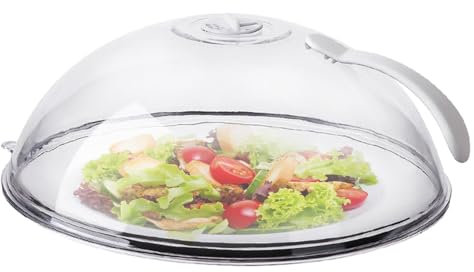 Coperchio Del Coperchio A Microonde - Guerro Splatter Resistente Al Calore Chiaro | Con Manico | Copertura Multiuso | Per Le Ciotole Riscaldanti Nel Forno A Microonde | Forno E Frigorifero |