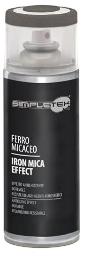 SIMPLETEK - Bomboletta Spray Vernice per Ferro Nero grafite V400MIC.5 Metallo Ringhiere Cancello Garage 400 ml Universale (1 pezzo)