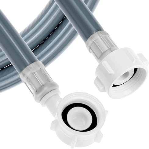 QWORK® Manguera de entrada universal de 1.5 metros para agua fría en lavadoras, manguera de entrada de agua de 3/4 pulgadas.