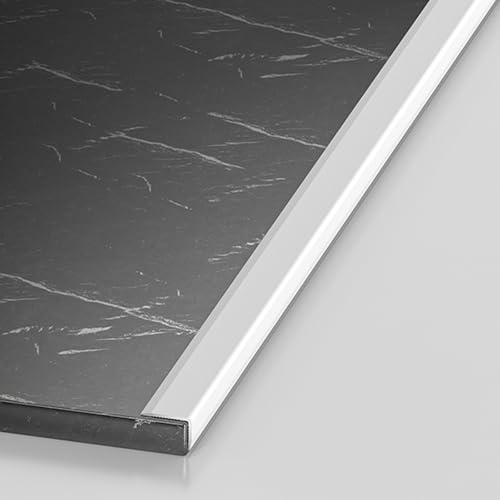 L Profilleiste Boden Übergangsleiste(2 Stück X 135 CM) Metall Schwellenkantenschutz Für Wand, Tür, Laminat, Fenster, Schrank, Kamin, Marmorfliesen(Weiß,135 * 1 * 0.5cm)