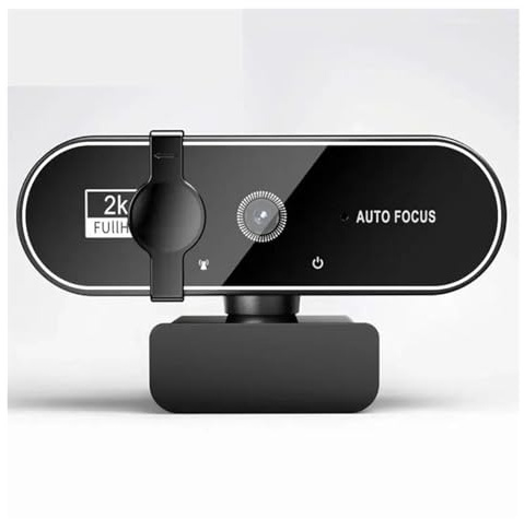 EBAYTV Webcam, Webcam 4K Autofocus 30FPS, caméra d'ordinateur USB 2K/1080P avec Double Microphone intégré et Cache de confidentialité(2K)