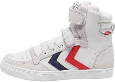 Hummel Unisex Slim Stadil High Jr höga sneakers, Vit, 40 EU