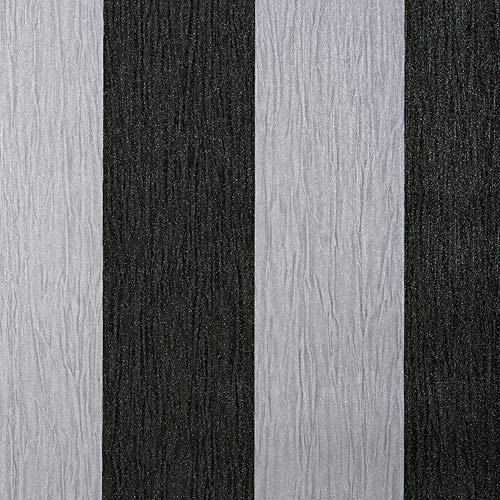 Crystal Stripe Wallpaper Black Silver Glitter Sparkle Striped Textured Vinyl from YöL