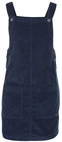 Trespass Womens Pinafore Dress Cotton with Pockets Dungaree Corduroy Twirl Navy