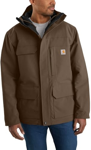 Carhartt Manteau traditionnel isolé Super Dux à coupe décontractée COAT Homme, Marron, S