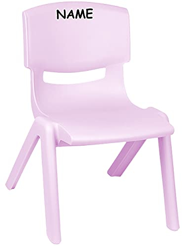 alles-meine.de GmbH Kinderstuhl/Stuhl Farbe wählbar Flieder/helles lila - violett - inkl. Name - Plastik - bis 100 kg belastbar/kippsicher - für INNEN & AUßEN - 0-99 ..