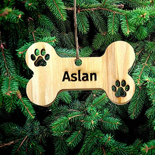 Personalisierte Hund Weihnachtsbaumschmuck Weihnachtsdeko Ornament Weihnachtsdeko aus Holz Weihnachtsbaum Deko Weihnachtsdekoration Ornament Holz Christbaumschmuck mit Hundnnamen