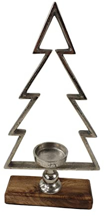 Teelichthalter Tannenbaum 33 cm Kerzenständer Weihnachtsdeko