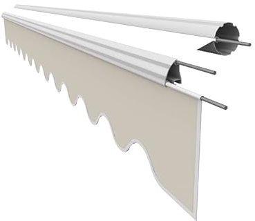 Leudus Markisen Volant Markisenbespannung Sonnenschutz Ersatzstoffe 3.83m*23cm SPD052 Sonnenmarkise fertig genäht