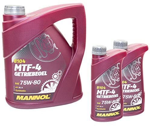 Getriebeöl Getriebe Öl MANNOL Schaltgetriebe MTF-4 API GL 4 75W-80 4 Liter + 2 X 1 Liter