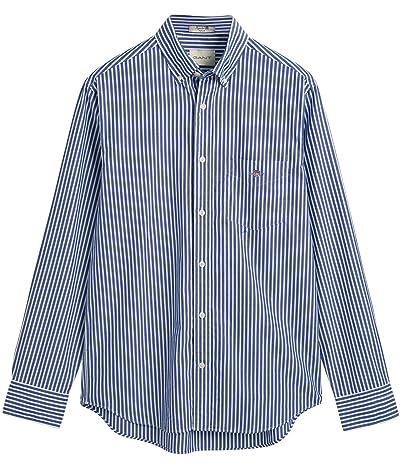 GANT Herr REG POPLIN randig skjorta klassisk skjorta, collegeblå, standard, College Blue, XL
