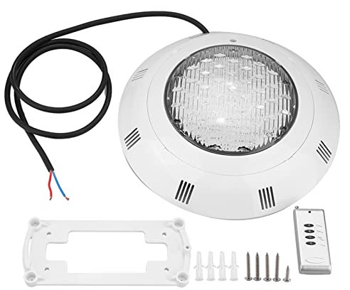 CHEOTIME Luci per Piscina Fuori Terra, Luci a LED per Piscina Remota da 30 W, Luci per Piscina a LED IP68 per Piscina Interrata, Luci Subacquee RGB per Piscina con Telecomando AC12V