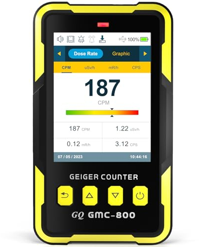 Nuclear Radiation Detector GQ GMC-800 Geiger Counter USA Design Product US National Standard Large Color LCD 5 Alarm Types Dosimeter Data Save & Global Share Beta Gamma X-ray Portable Device