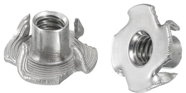 QUARKZMAN 25 Pezzi 1/4-20 Dado a T 4 Punte dietti e Inserti Filettati | Acciaio Inossidabile 304, Lavorazione Del Legno, per Mobili