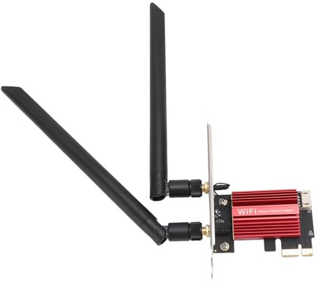 Bewinner Tarjeta PCIe WiFi 7, 574Mbps 2400Mbps 5800Mbps Adaptador de Red Inalámbrico de Triple Banda con Bluetooth 5.4, Tarjeta Inalámbrica WiFi 7 para PC, Compatible con Windows 11 10