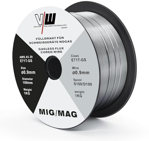 VECTOR Fil Fourré Sans Gaz MIG MAG 0,9 mm - D100/S100-1 kg - E71T-GS