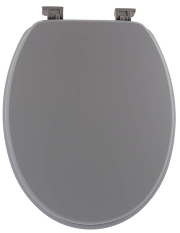 Tendance - Abattant wc mdf 18 pouces attaches plastiques - gris