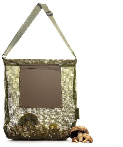 Sac pratique pour champignons avec sangle réglable, parfait pour la recherche de nourriture (vert)
