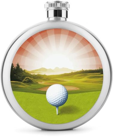 Flasque de sport, ballon de golf imprimé, flasque pour homme, flasque d'extérieur, flasque de barbecue, petite bouteille de vin