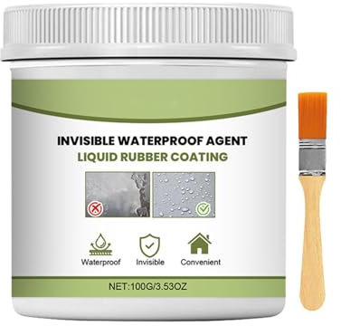 Wasserdichtes Dichtmittel – Wasserdichtes Dichtmittel, 100 g auslaufsicheres Mittel, wasserfestes, unsichtbares Dichtmittel | Schnelle Ergebnisse, Fliesen, Ziegel, Beton und Holzspachtel für Wände, B