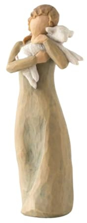 Born Scene Willow-Tree Lot de Figurines de crèche en résine avec Figurines, crèche de Noël, Figurines de crèche de Noël, Figurines en résine Sainte Famille, décoration (H-1 Pièces)