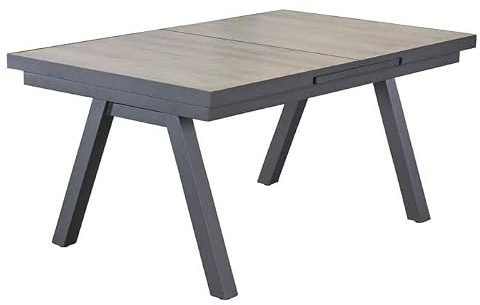 OUTLIV. Alice Ausziehtisch, ausziehbar, 210x100 cm, Aluminium/Keramik/Holz