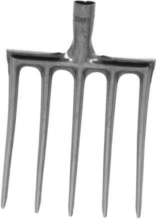 Forca da Giardino in Acciaio Argento a 5 e 6 Denti, 1 Pz