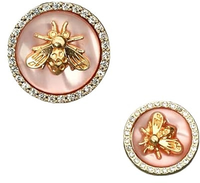 Knappar,Knappar 10ST Diamantbiknappar Retro Strass Metallknappar Kläder Sömnad Skräddartillbehör Kappa Handarbeten Sömnadsknappar (Rosa, 18MM)(Pink,23MM)