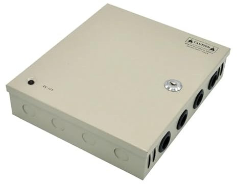 XIAOCLI AC 100~240V for DC 12V 10A 120W Salida 9 Canales CCTV Caja de Fuente de alimentación for cámaras