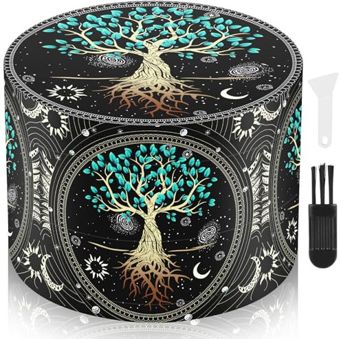 LHOEST 63 MM Grinder Metalico Molinillo Especias Sal Grinder árboles 4 Capas de Diseño Molinillo con Rascador y Cepillo de Plástico para Cocina Cocinando