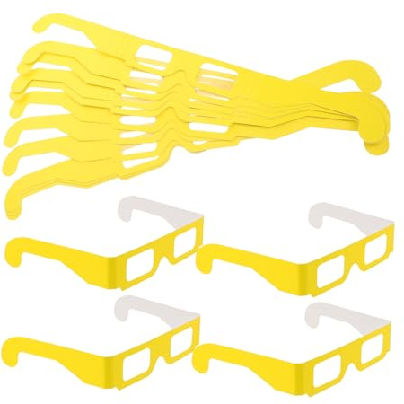 Supvox 20paare Neon-Sonnenbrillen in Rechteckiger Form Rechteckige Brillen Papierbrillen Für Festivals Rechteckige Vintage-Brillen Prismenbrillen Beugungsbrillen Bunte Brillen Für Partyzu