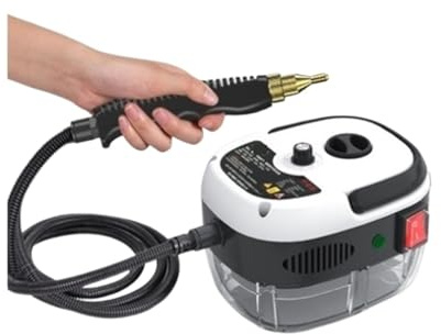 Limpiador a vapor, Limpiador a manual de alta presión y temperatura de 2500W for aire acondicionado, limpiador a for capó de cocina y coche(Bianco)