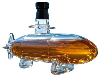 Dmuzsoih Décanteur d'alcool en forme de sous-marin - Décanteur à whisky design 3D - Pour maison, bar, fête, mariage