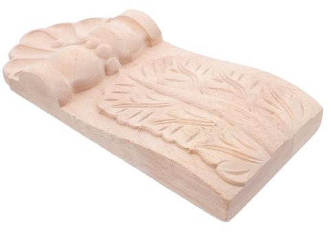 HAMPPLIES Ornement de Sculpture sur Bois Européen Appliques Bois Naturel pour Décoration de Meubles Corbeaux Romains pour Encadrement de Portes et Colonnes Ornementations Murales Élégantes