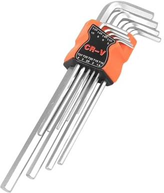 Juego de llaves hexagonales multiusos tipo L hexagonales hexagonales con asas extendidas para reparaciones de espacios reducidos y montaje tipo L