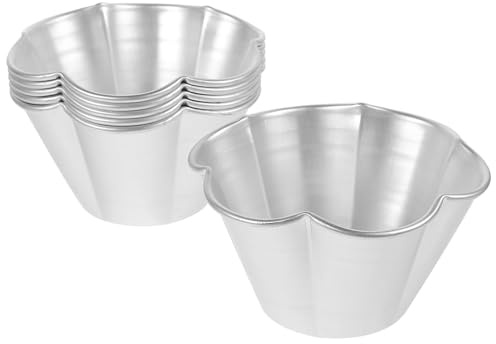 SHINEOFI 6 pezzi Stampi per Dolci in Alluminio Mini Teglia per Torte e Budini Stampi Piccoli per Biscotti Muffin e Crostate Resistenti e Facili da Pulire per Cucina Domestica e