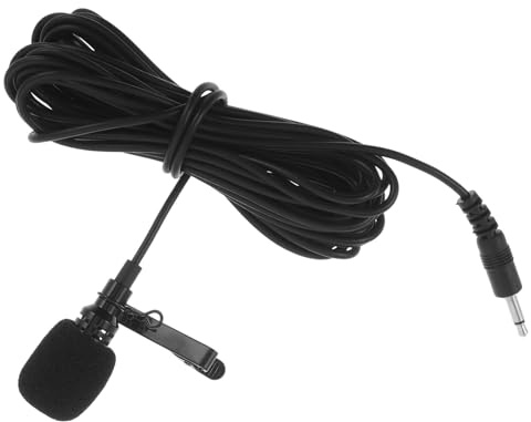 PAMINGONO Wired Saxophone Microphone with Long Cable Noise-blocking Condenser Lapel Mic for Brass Tenor Alto Soprano Sax Secure Fit for Live Performance and Studio Recording