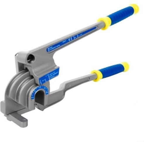 Piegatubi manuale 3 in 1 per tubi in rame alluminio e acciaio sottile da 6 mm, 8 mm, 10 mm, angolo di piegatura 0-180°, lega di alluminio leggera con manici in gomma antiscivolo